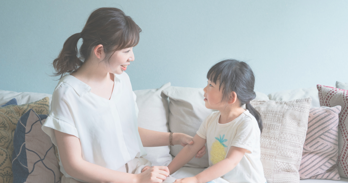 楽しく話すママと子ども